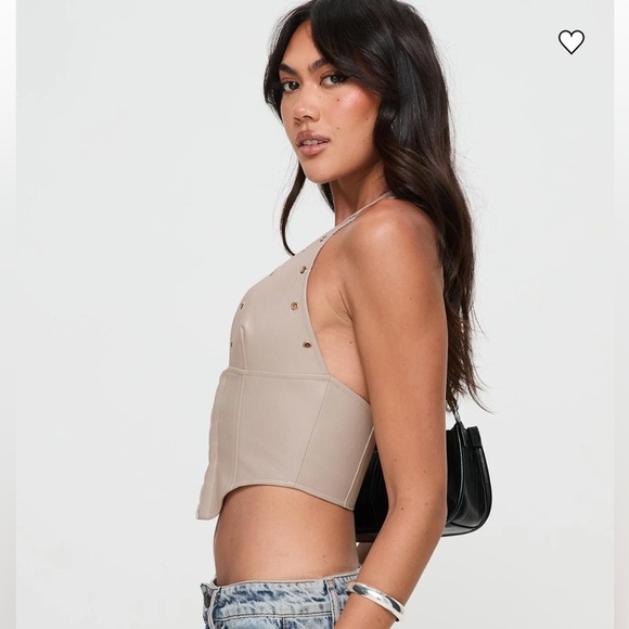 Princess Polly Palladia Faux Leather Jordy Corset ALIX EARLE Top NWT - Picture 5 of 11